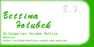 bettina holubek business card